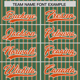 Custom Kelly Green White Tricolor Stripe Fashion Authentic Baseball Jersey