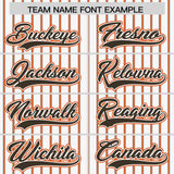 Custom White Brown Tricolor Stripe Fashion Authentic Baseball Jersey