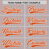 Custom Gray White Tricolor Stripe Fashion Authentic Baseball Jersey