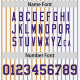 Custom White Purple Tricolor Stripe Fashion Authentic Baseball Jersey