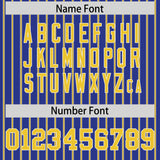 Custom Royal White Tricolor Stripe Fashion Authentic Baseball Jersey