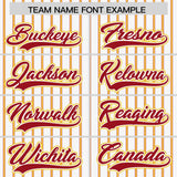 Custom White Red Tricolor Stripe Fashion Authentic Baseball Jersey