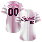 Custom White Black Tricolor Stripe Fashion Authentic Baseball Jersey