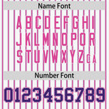 Custom White Purple Tricolor Stripe Fashion Authentic Baseball Jersey