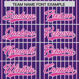 Custom Purple White Tricolor Stripe Fashion Authentic Baseball Jersey