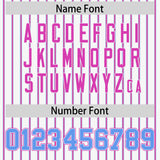 Custom White Powder Blue Tricolor Stripe Fashion Authentic Baseball Jersey