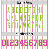 Custom White Neon Green Tricolor Stripe Fashion Authentic Baseball Jersey