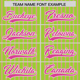 Custom Neon Green White Tricolor Stripe Fashion Authentic Baseball Jersey