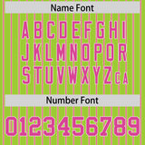 Custom Neon Green White Tricolor Stripe Fashion Authentic Baseball Jersey