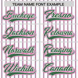 Custom White Kelly Green Tricolor Stripe Fashion Authentic Baseball Jersey