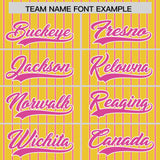 Custom Gold White Tricolor Stripe Fashion Authentic Baseball Jersey