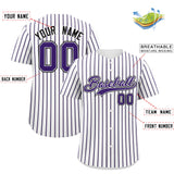 Custom White Black Tricolor Stripe Fashion Authentic Baseball Jersey