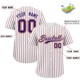 Custom White Orange Tricolor Stripe Fashion Authentic Baseball Jersey