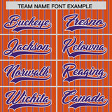 Custom Orange White Tricolor Stripe Fashion Authentic Baseball Jersey