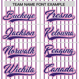 Custom White Pink Tricolor Stripe Fashion Authentic Baseball Jersey