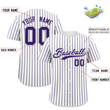 Custom White Gray Tricolor Stripe Fashion Authentic Baseball Jersey