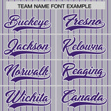 Custom Gray White Tricolor Stripe Fashion Authentic Baseball Jersey