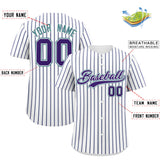 Custom White Aqua Tricolor Stripe Fashion Authentic Baseball Jersey