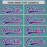 Custom Aqua White Tricolor Stripe Fashion Authentic Baseball Jersey