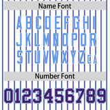 Custom White Powder Blue Tricolor Stripe Fashion Authentic Baseball Jersey