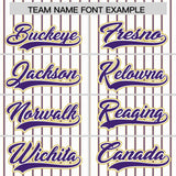 Custom White Old Gold Tricolor Stripe Fashion Authentic Baseball Jersey