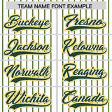 Custom White Gold Tricolor Stripe Fashion Authentic Baseball Jersey