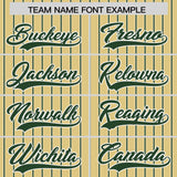 Custom Khaki White Tricolor Stripe Fashion Authentic Baseball Jersey