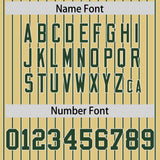 Custom Khaki White Tricolor Stripe Fashion Authentic Baseball Jersey