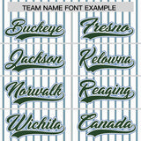 Custom White Light Blue Tricolor Stripe Fashion Authentic Baseball Jersey