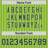 Custom Neon Green White Tricolor Stripe Fashion Authentic Baseball Jersey