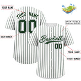 Custom White Gray Tricolor Stripe Fashion Authentic Baseball Jersey