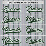 Custom Gray White Tricolor Stripe Fashion Authentic Baseball Jersey