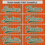 Custom Orange White Tricolor Stripe Fashion Authentic Baseball Jersey