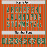 Custom Orange White Tricolor Stripe Fashion Authentic Baseball Jersey