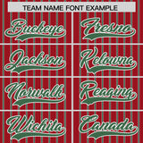 Custom Red White Tricolor Stripe Fashion Authentic Baseball Jersey