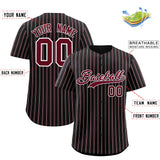 Custom Black White Tricolor Stripe Fashion Authentic Baseball Jersey