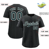 Custom Black White Tricolor Stripe Fashion Authentic Baseball Jersey