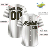 Custom White Black Tricolor Stripe Fashion Authentic Baseball Jersey