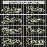 Custom Black White Tricolor Stripe Fashion Authentic Baseball Jersey