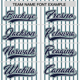 Custom White Navy Tricolor Stripe Fashion Authentic Baseball Jersey