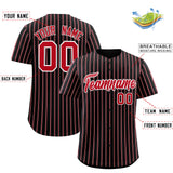 Custom Black White Tricolor Stripe Fashion Authentic Baseball Jersey