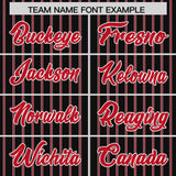 Custom Black White Tricolor Stripe Fashion Authentic Baseball Jersey