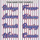 Custom White Royal Tricolor Stripe Fashion Authentic Baseball Jersey