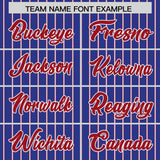 Custom Royal White Tricolor Stripe Fashion Authentic Baseball Jersey