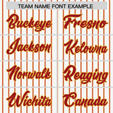 Custom White Gold Tricolor Stripe Fashion Authentic Baseball Jersey