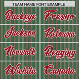 Custom Kelly Green White Tricolor Stripe Fashion Authentic Baseball Jersey