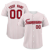 Custom White Gray Tricolor Stripe Fashion Authentic Baseball Jersey