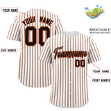 Custom White Black Tricolor Stripe Fashion Authentic Baseball Jersey