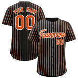 Custom Black White Tricolor Stripe Fashion Authentic Baseball Jersey