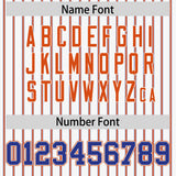 Custom White Royal Tricolor Stripe Fashion Authentic Baseball Jersey